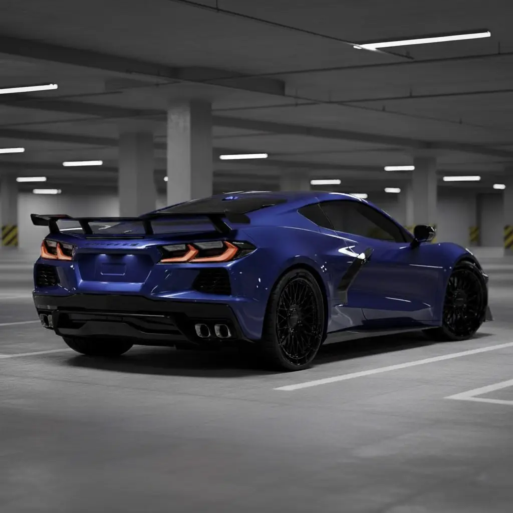 C8 on WC Forged wheels, WC-LX10F · Gloss black