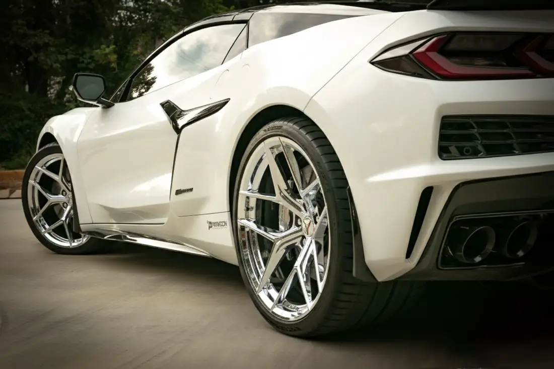 C8 Z06 on WC Forged wheels, KINGPIN · Chrome